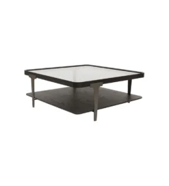 Stolik kawowy DIVINE 100 cm drewno jesion szklany*KARE Online
