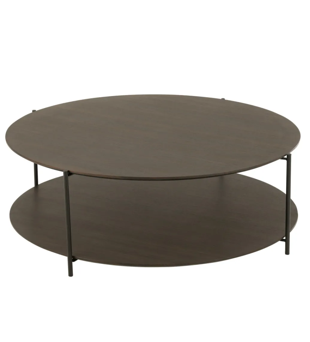 Stolik kawowy DOMERESU 93 cm ciemno brązowy*J-Line Best