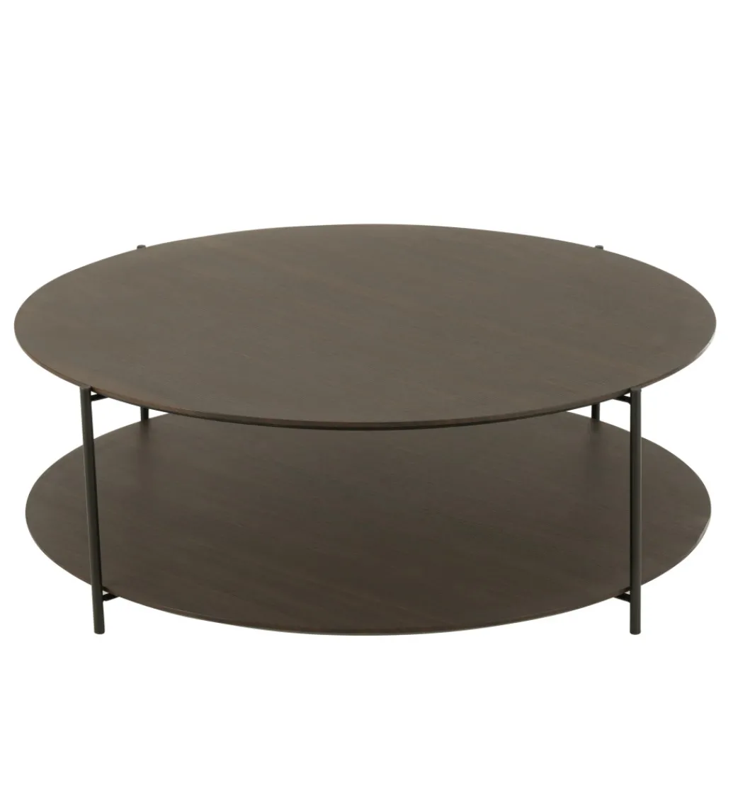 Stolik kawowy DOMERESU 93 cm ciemno brązowy*J-Line Best