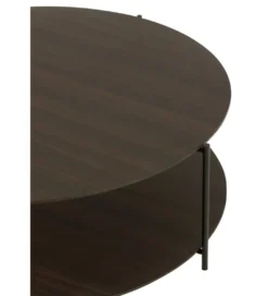 Stolik kawowy DOMERESU 113 cm ciemno brązowy*J-Line Clearance