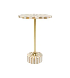 Stolik kawowy Domero Cirque 40 cm złoto biały*KARE Outlet