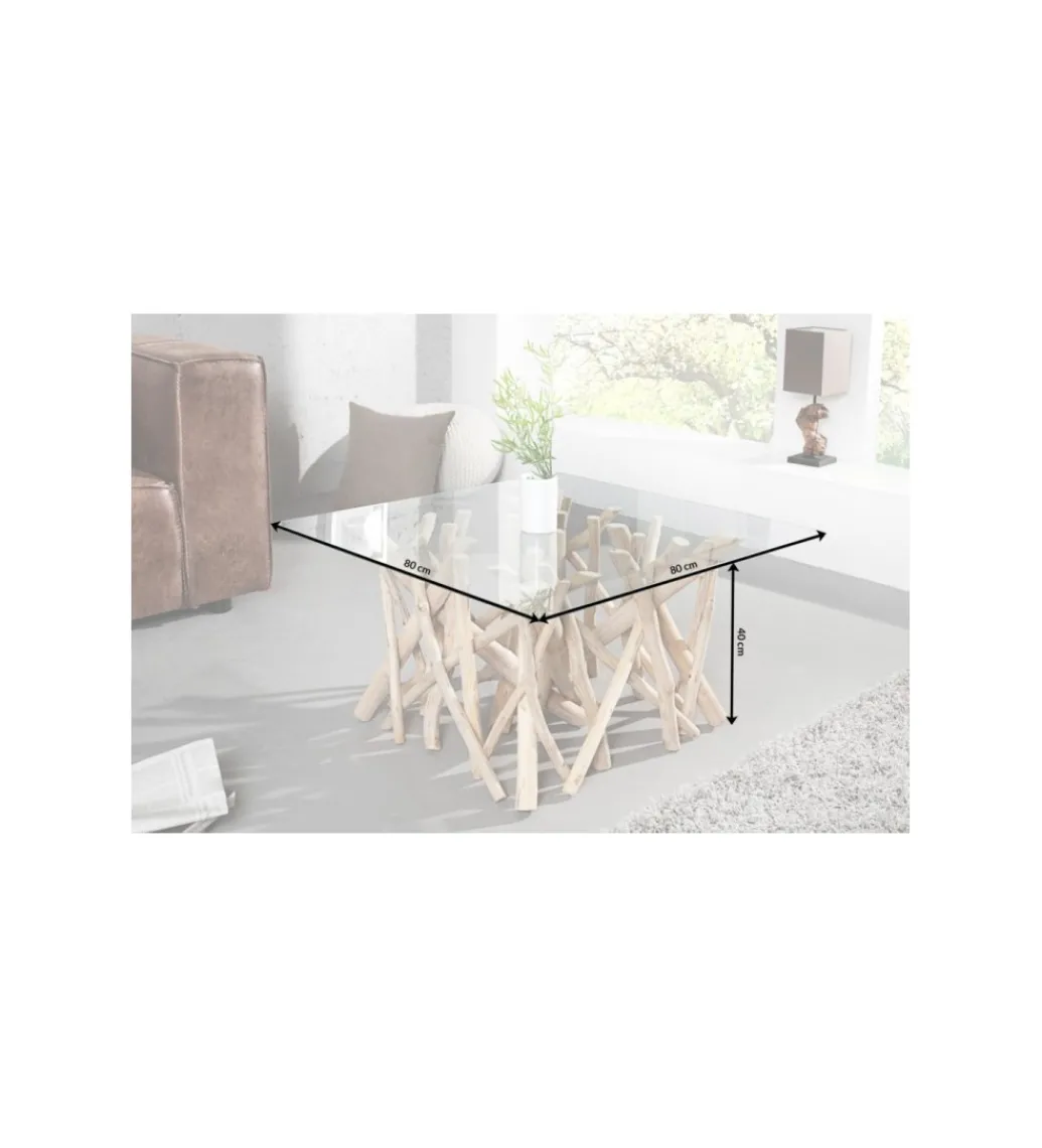 Stolik kawowy Driftwood 80 cm*Invicta Interior Best