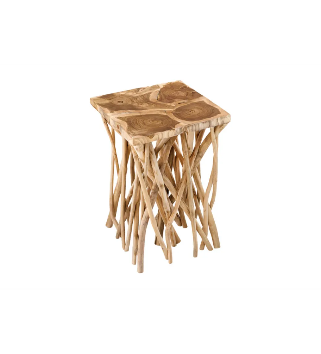 Stolik kawowy DRIFTWOOD 40 cm drewno teak naturalny*Invicta Interior Outlet
