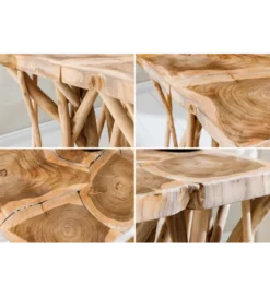 Stolik kawowy DRIFTWOOD 40 cm drewno teak naturalny*Invicta Interior Outlet