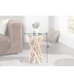 Stolik kawowy  Driftwood 35 cm naturalny*Invicta Interior Hot