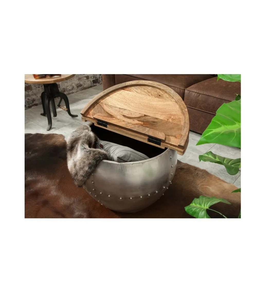 Stolik kawowy Drump Storage 68 cm drewno mango*Invicta Interior Clearance