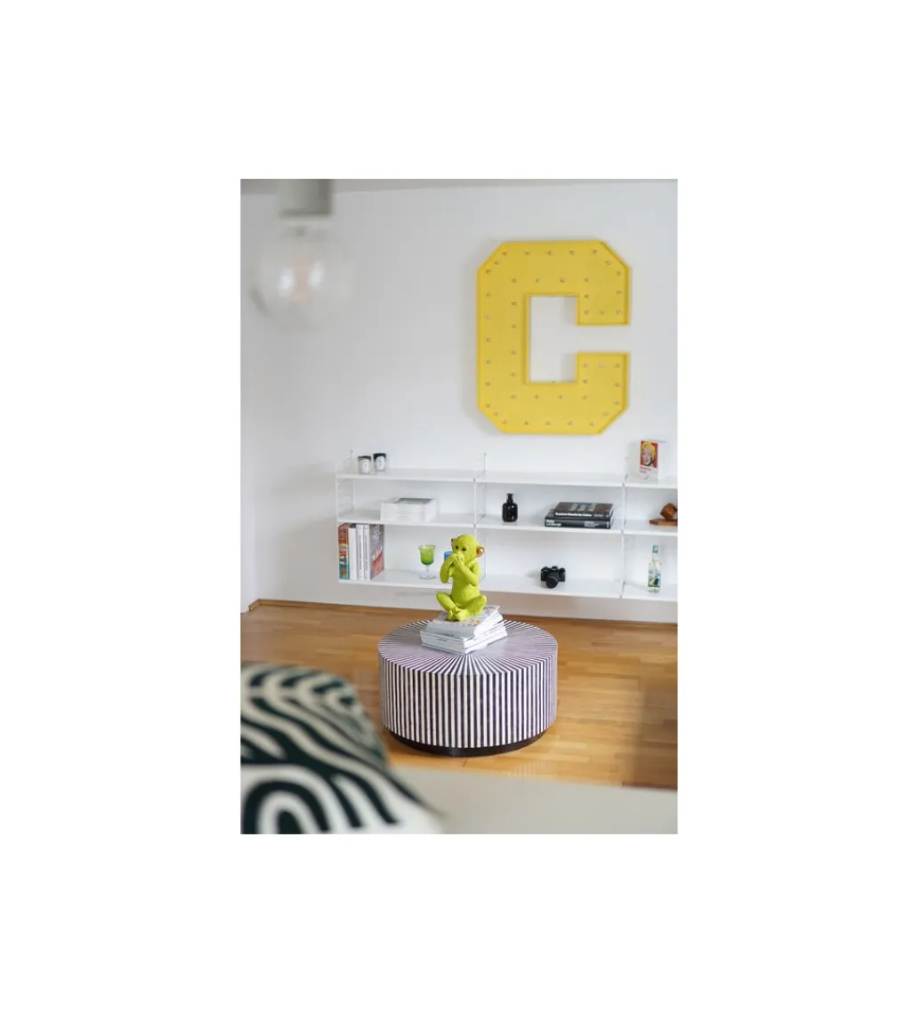Stolik kawowy ELECTRA 75 cm czarno biały*KARE Clearance