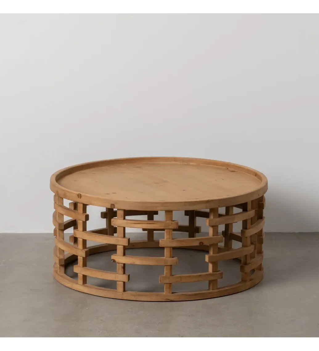 Stolik kawowy EMANEL 80 cm drewno jodła*Zona-Design Best