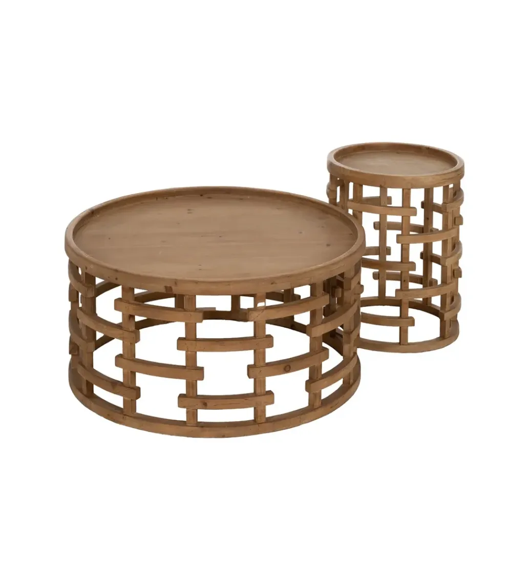 Stolik kawowy EMANEL 80 cm drewno jodła*Zona-Design Best