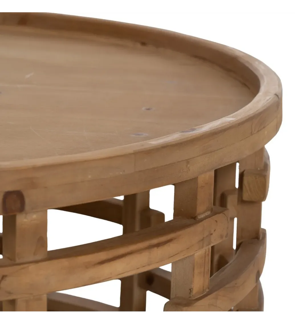 Stolik kawowy EMANEL 80 cm drewno jodła*Zona-Design Best