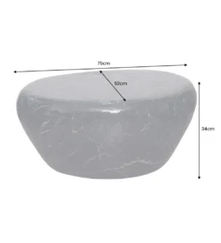 Stolik kawowy EROCK 75 cm w optyce czarnego marmuru*Invicta Interior - przedsprzedaż Sale