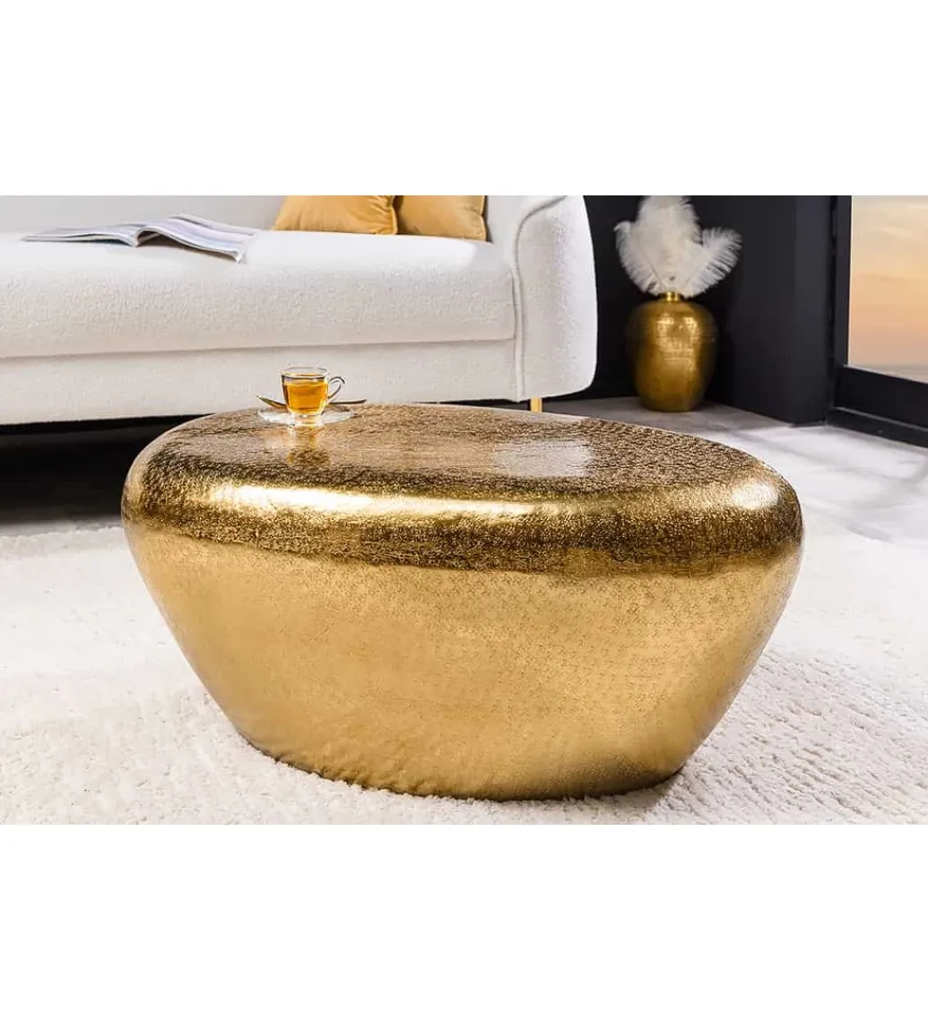 Stolik kawowy EROCK 75 cm złoty*Invicta Interior - przedsprzedaż Clearance