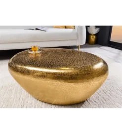 Stolik kawowy EROCK 75 cm złoty*Invicta Interior - przedsprzedaż Clearance