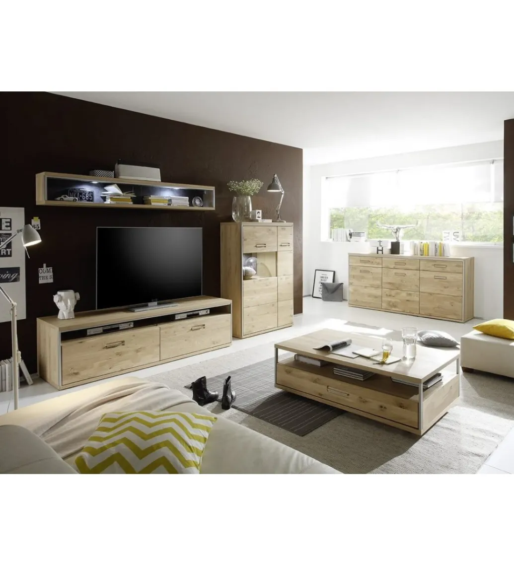 Stolik kawowy ESPERO 115 cm W Kolorze dąb Bianco*MCA Outlet
