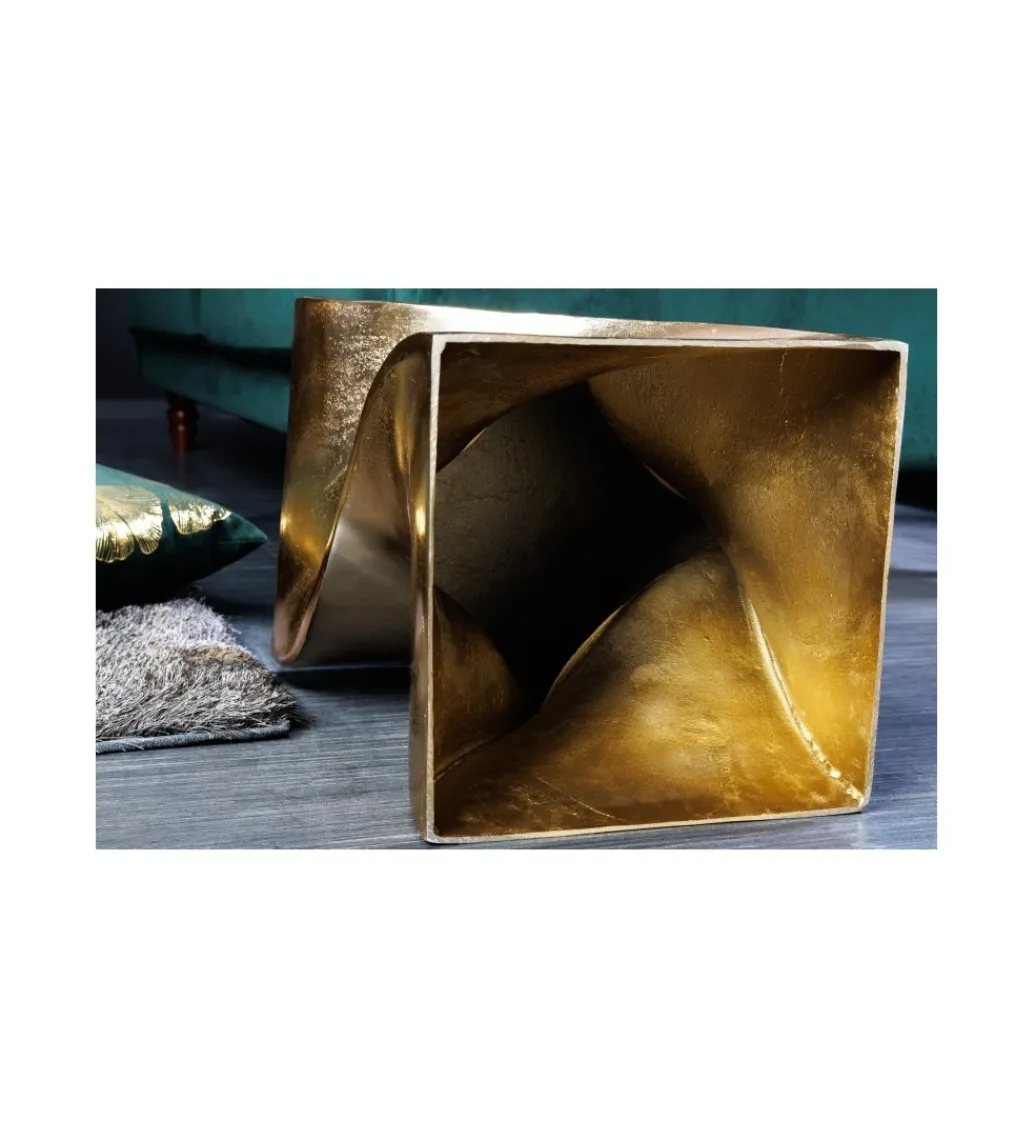 Stolik kawowy ESPIRAL Twist 45 cm złoty*Invicta Interior Hot