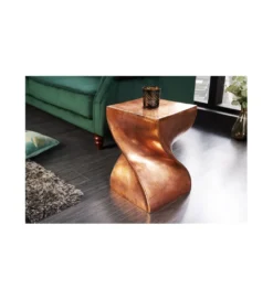 Stolik kawowy ESPIRAL Twist 45 cm miedziany*Invicta Interior - przedsprzedaż Discount