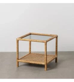 Stolik kawowy ESTAZ 50 cm naturalny ratan*Zona-Design Outlet
