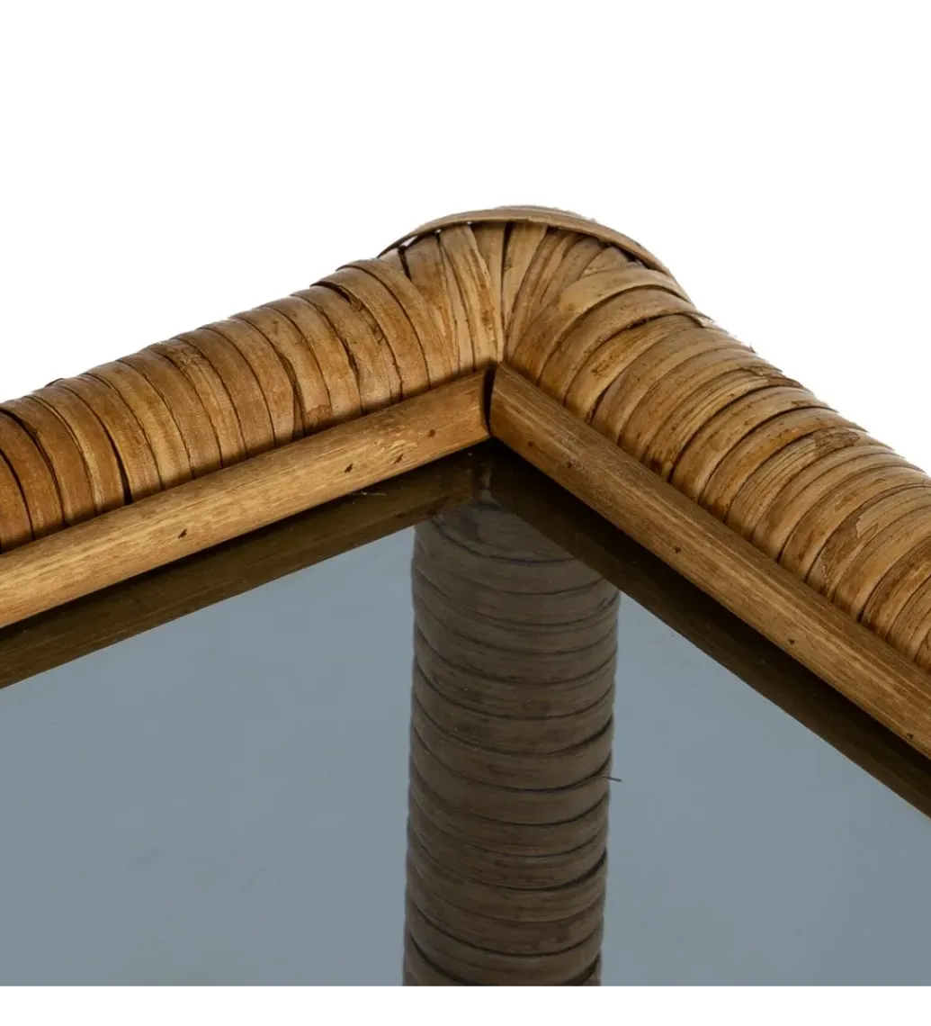 Stolik kawowy ESTAZ 50 cm naturalny ratan*Zona-Design Outlet