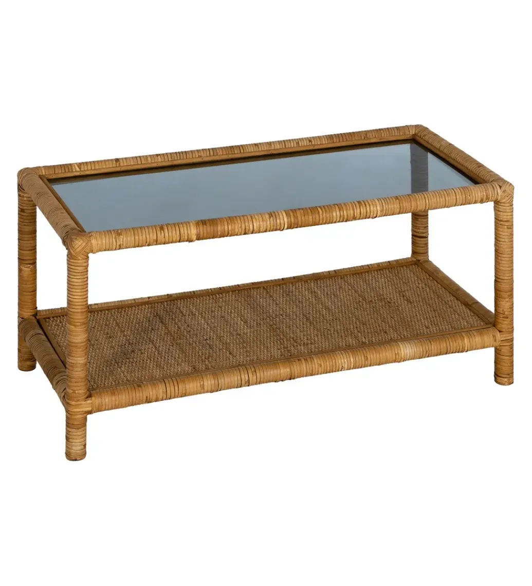 Stolik kawowy ESTAZ 90 cm naturalny ratan*Zona-Design Online