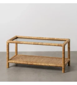 Stolik kawowy ESTAZ 90 cm naturalny ratan*Zona-Design Online