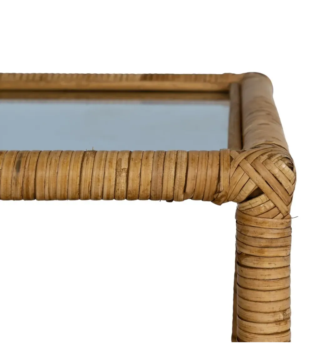 Stolik kawowy ESTAZ 90 cm naturalny ratan*Zona-Design Online