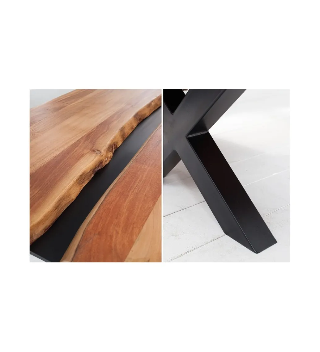 Stolik kawowy EUFRAT Amazonas 105 cm drewno akacja*Invicta Interior - przedsprzedaż