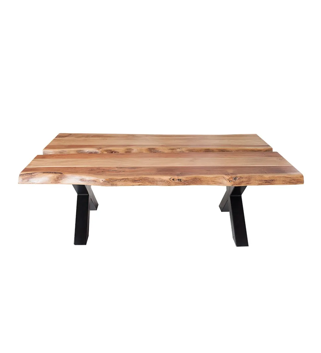 Stolik kawowy EUFRAT Amazonas 105 cm drewno akacja*Invicta Interior - przedsprzedaż