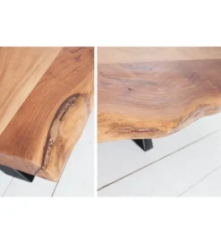 Stolik kawowy EUFRAT Amazonas 105 cm drewno akacja*Invicta Interior - przedsprzedaż