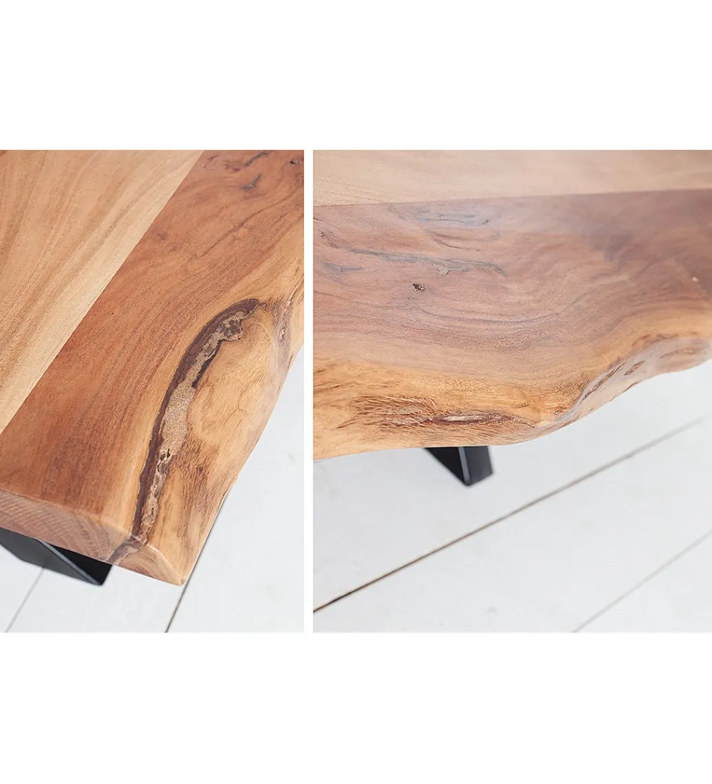 Stolik kawowy EUFRAT Amazonas 105 cm drewno akacja*Invicta Interior - przedsprzedaż