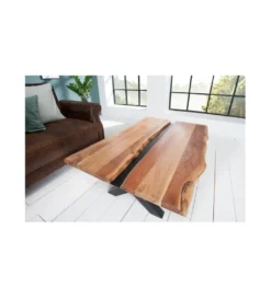 Stolik kawowy EUFRAT Amazonas 105 cm drewno akacja*Invicta Interior - przedsprzedaż