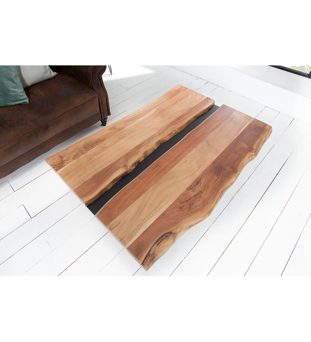 Stolik kawowy EUFRAT Amazonas 105 cm drewno akacja*Invicta Interior - przedsprzedaż