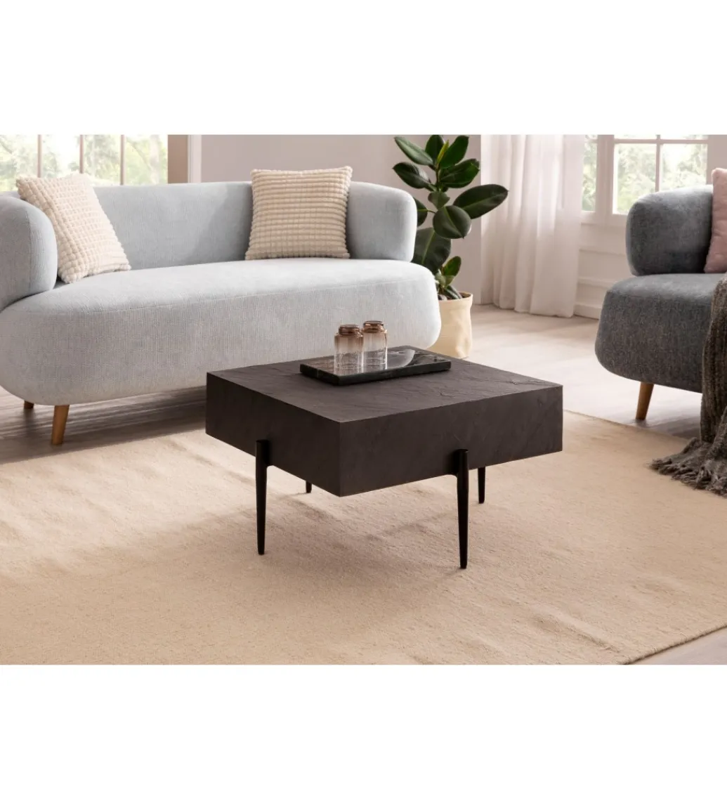 Stolik kawowy EVELIN 64 cm antracytowy*WOHNLING, GERMANY Online