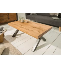 Stolik kawowy FACTORY 110 cm drewno dąb dziki*Invicta Interior Clearance