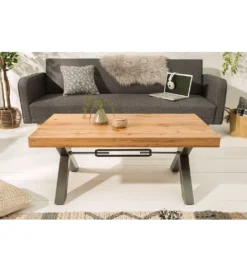 Stolik kawowy FACTORY 110 cm drewno dąb dziki*Invicta Interior Clearance
