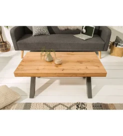 Stolik kawowy FACTORY 110 cm drewno dąb dziki*Invicta Interior Clearance