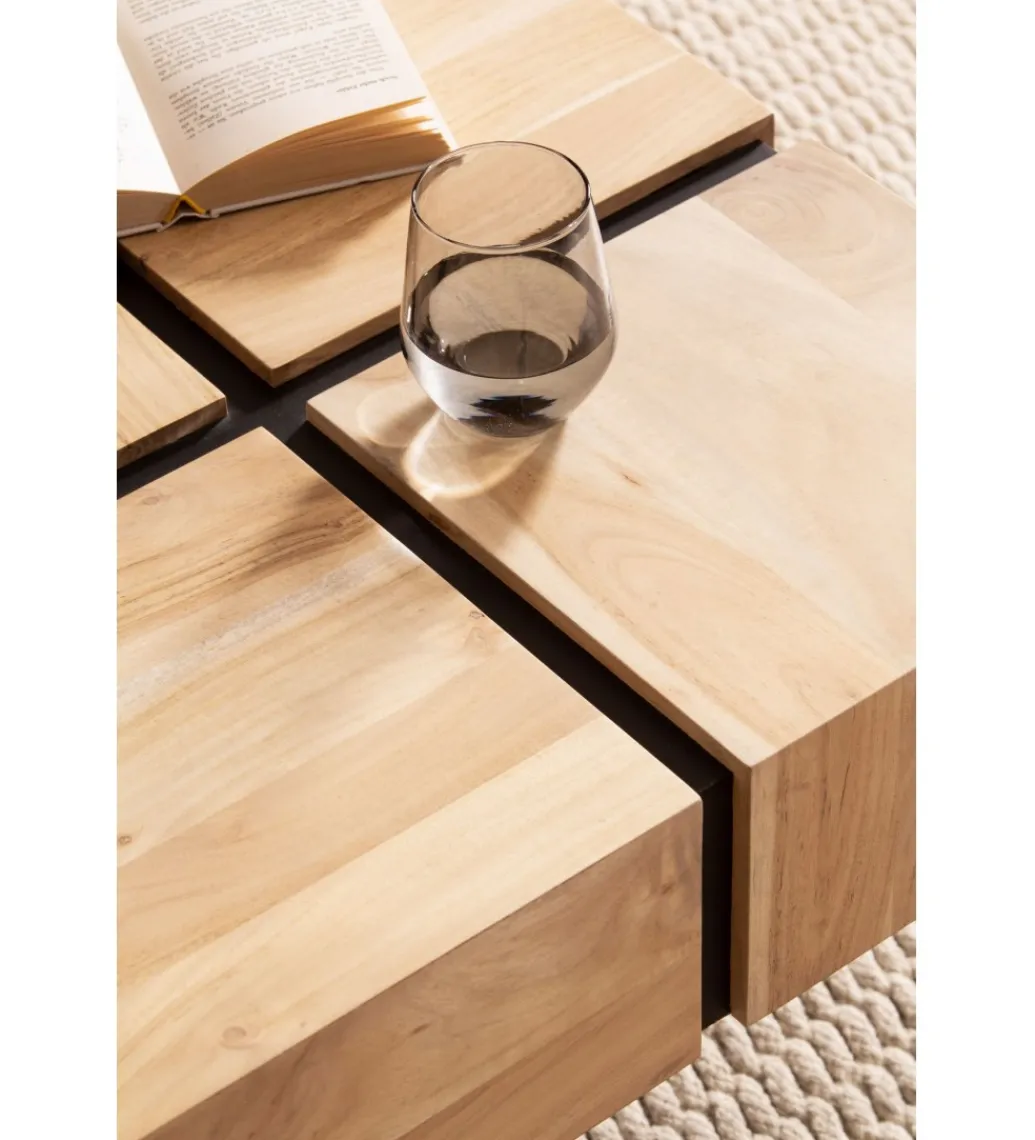 Stolik kawowy FATRA 60 cm drewno akacja*WOHNLING, GERMANY Outlet