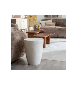 Stolik kawowy FIBRA 37 cm w odcieniach bieli*Zona-Design Hot