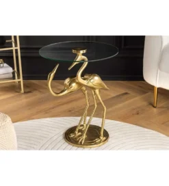 Stolik kawowy FLAMINGO 40 cm złoty*Invicta Interior Clearance