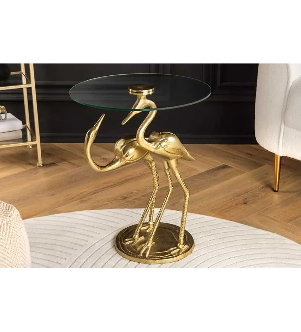 Stolik kawowy FLAMINGO 40 cm złoty*Invicta Interior Clearance
