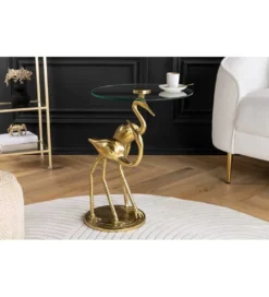Stolik kawowy FLAMINGO 40 cm złoty*Invicta Interior Clearance