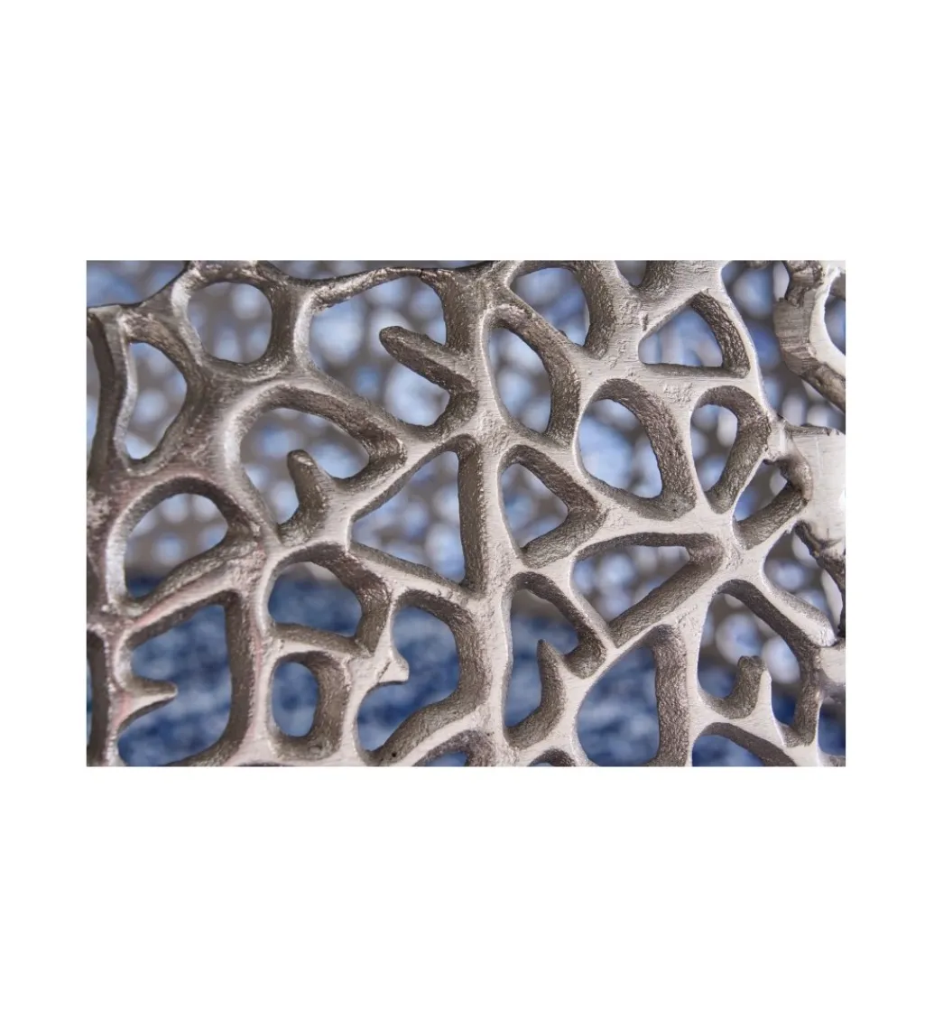 Stolik kawowy FLANK Leaf 73 cm srebrny*Invicta Interior Outlet