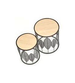 Stolik Kawowy FOLLA set 2 czarny*Halmar Online