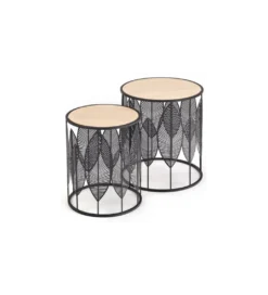 Stolik Kawowy FOLLA set 2 czarny*Halmar Online