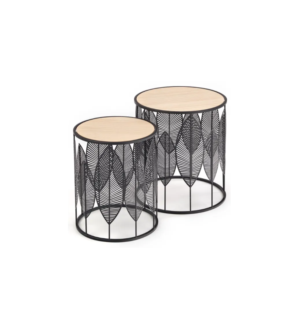 Stolik Kawowy FOLLA set 2 czarny*Halmar Online