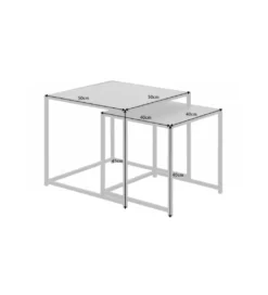 Stolik kawowy FONTERA set 2 czarny*Invicta Interior Hot