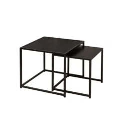 Stolik kawowy FONTERA set 2 czarny*Invicta Interior Hot