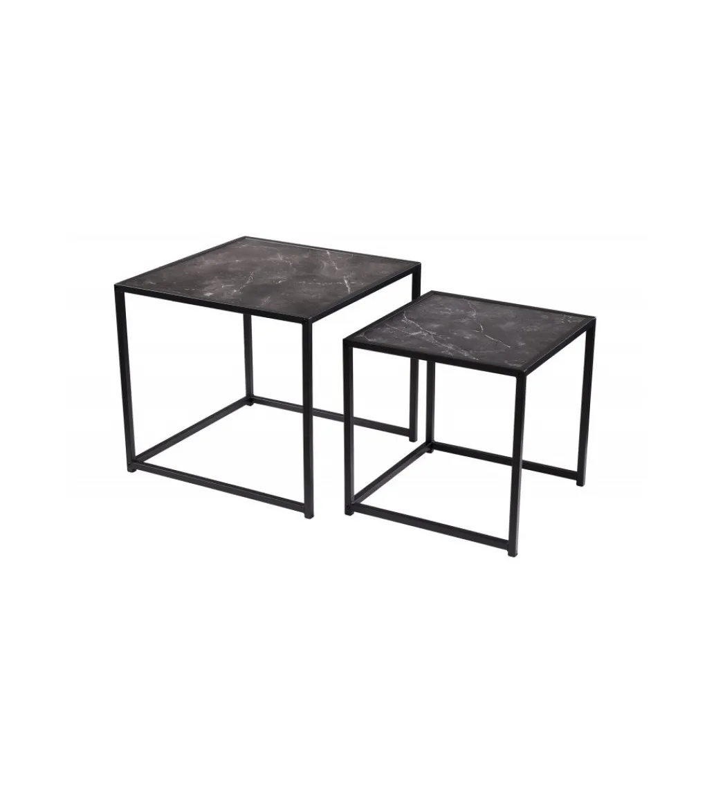 Stolik kawowy FONTERA set 2 w optyce marmuru*Invicta Interior New