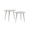 Stolik kawowy FUMIO set 2 srebrny*Invicta Interior New