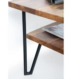 Stolik kawowy GANDIA 90 cm drewno sheesham*WOHNLING, GERMANY Clearance