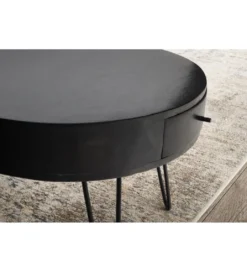 Stolik kawowy GARMAZJA 60 cm drewno mango czarne*WOHNLING, GERMANY Outlet